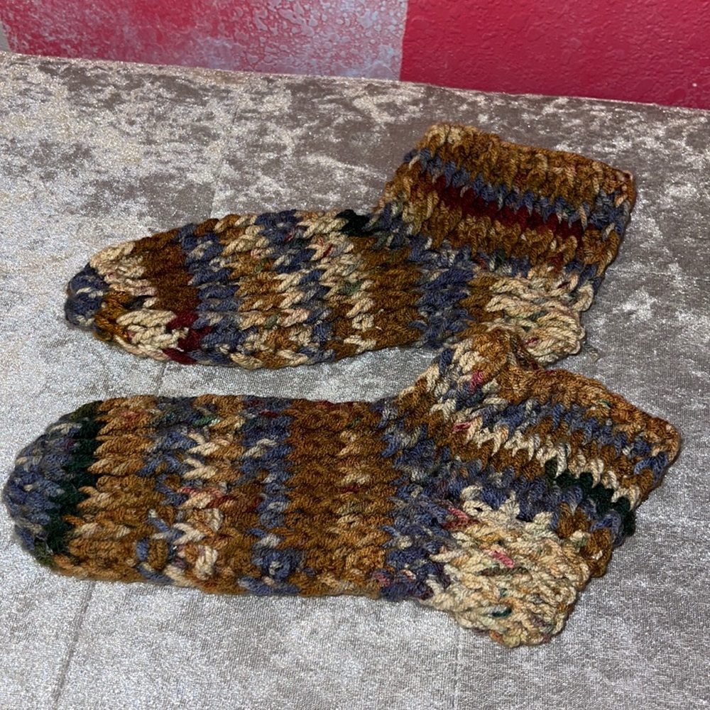 Knitted house shoes
